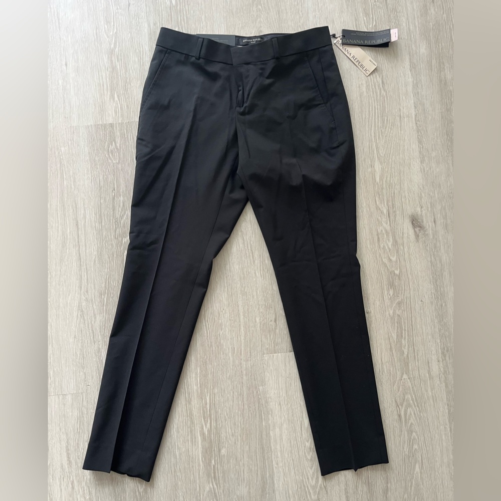 Banana Republic Petite Ryan Slim Straight-Fit Washable Italian Wool Pant - 0P